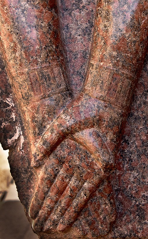 Edfu Crossing Hands Detail from Sculpture